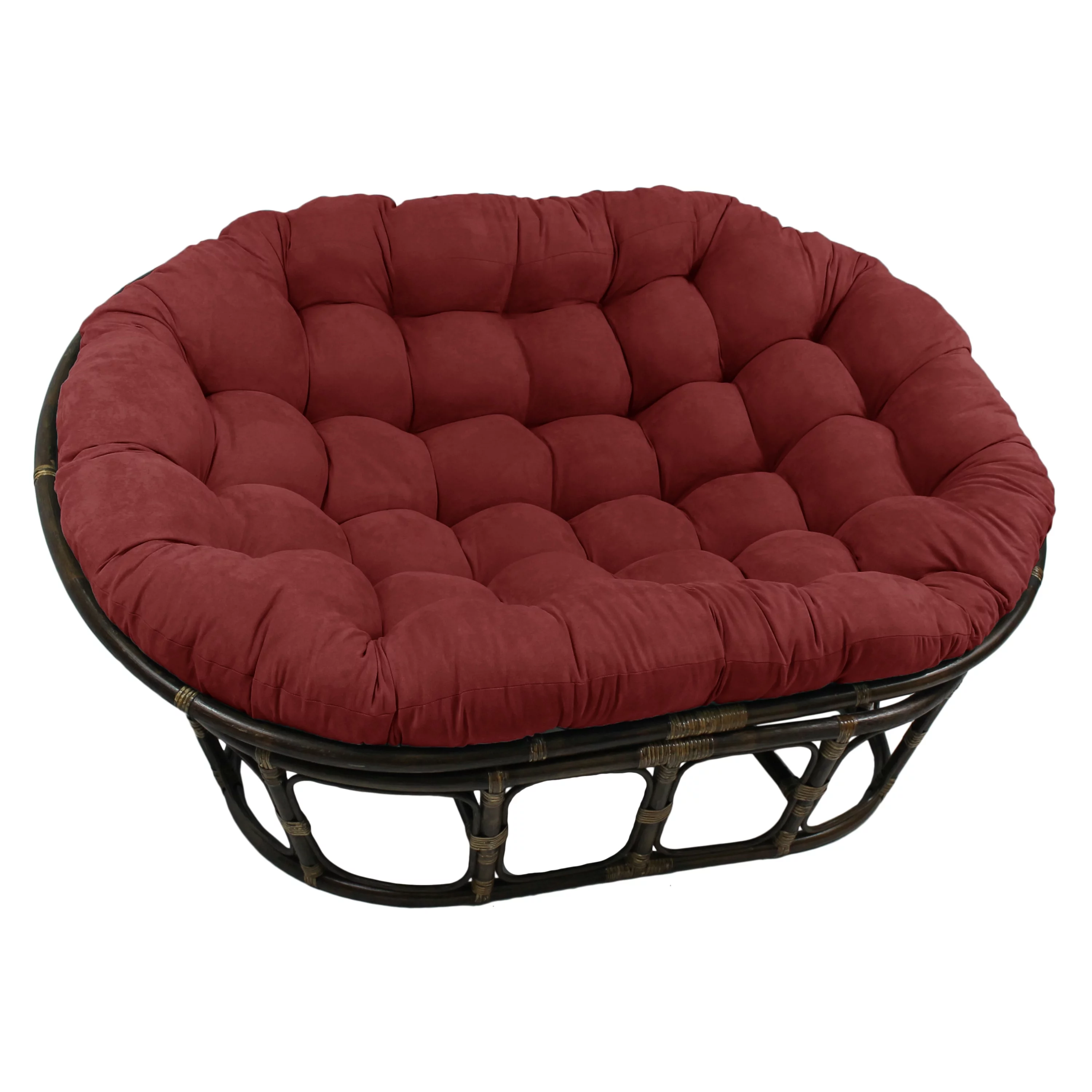 Blazing Needles 78 x 58 in. Oversize Double Papasan Chair Micro Suede Cushion Multi Color Green