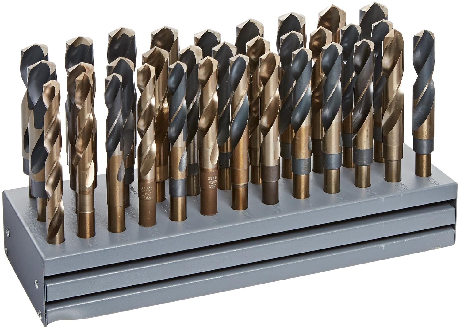 Drill America 29 Piece m42 Cobalt Drill Bit Set (1/16" - 1/2" X 64ths), D/ACO Series
