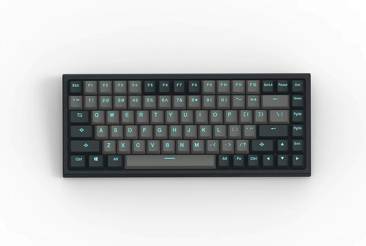 YUNZII KC84S Graphite Blue 84-Key Hotswap Wireless Mechanical Keyboard with Bluetooth 5.0, RGB