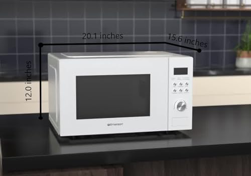 Emerson Countertop Microwave Oven with Removable Glass Turntable with Child Safe Lock