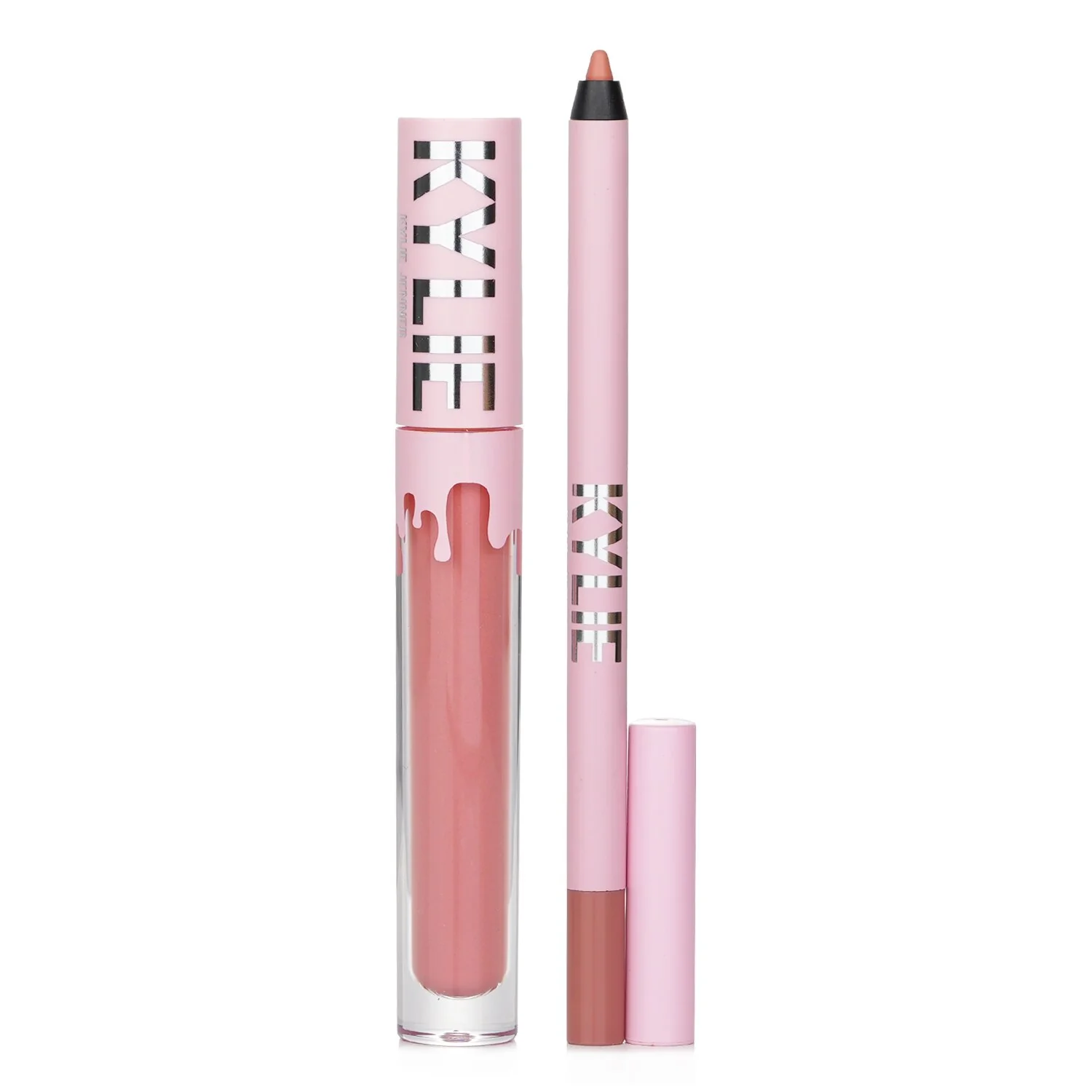Kylie By Kylie Jenner Matte Lip Kit: Matte Liquid Lipstick 3ml + Lip Liner 1.1g - # 802 Candy K Matte (box slightly damage) 2pcs