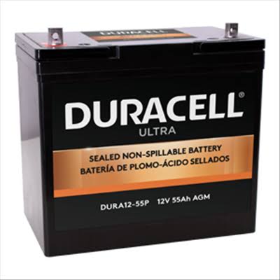 Duracell Ultra 12V 55Ah AGM SLA Battery with P Terminals - SLA12-55P - Batteries Plus Bulbs