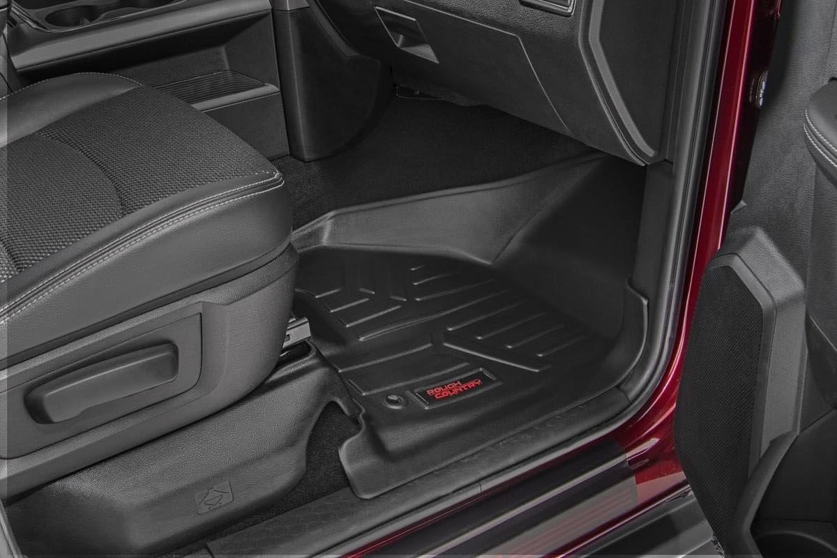 Rough Country Floor Liners (fits) 2012-2018 Ram Truck 1500 | Crew Cab/Mega Cab | Half Console | 1s/ 2nd Row | M-31313