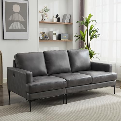 120" W Modern Sectional 3 Seater Sofa Couches, Large Cloud Couch with 2 Hidden Storage Space, Wood Frame+Doll Cotton, for Living Room, Home