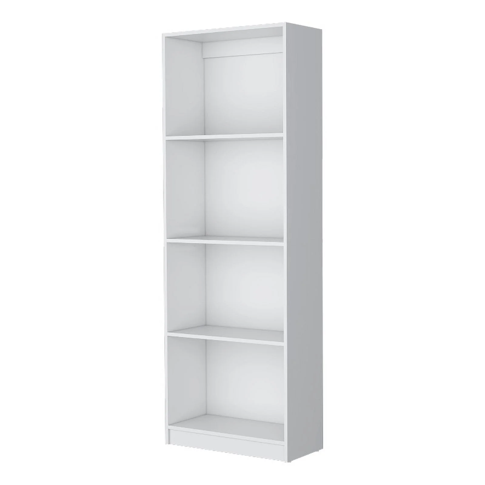 Home Square 2-Piece Set with Computer Desk and Wood Bookcase in White