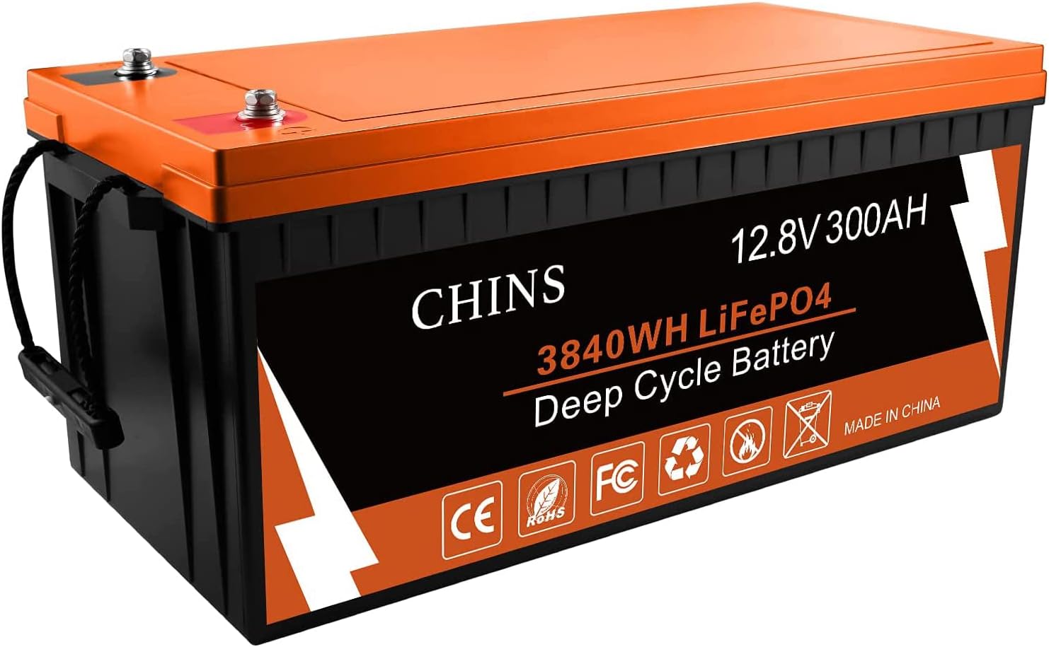 CHINS LiFePO4 Battery 24V 200Ah Lithium Battery - Built-in 200A BMS, 2000+ Cycles, Each battery Can Support 5120W Power Output, Perfect for RV