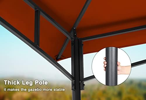 MASTERCANOPY Outdoor Garden Gazebo for Patios with Stable Steel Frame and Netting Walls (11x11,Dark Gray)