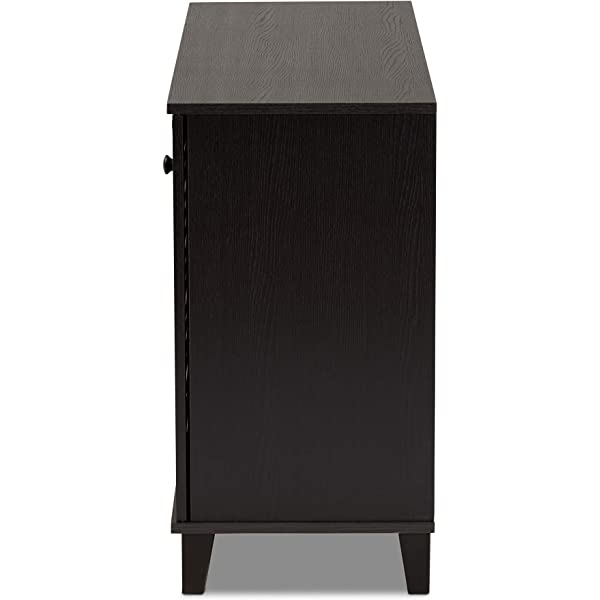 Baxton Studio Warren Shoe-Storage Cabinet, Espresso