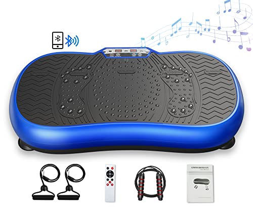 Vibration Plate Exercise Machine for Weight Loss – 100-Speed Platform with Bluetooth Speaker, Remote & Bands