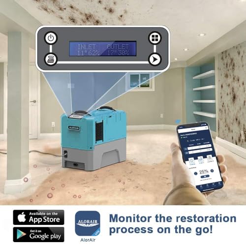 ALORAIR 180PPD Commercial Dehumidifier for Crawl Space & Basement, Wi-Fi APP Controls with Pump, Capacity up to 85 PPD at AHAM Condition