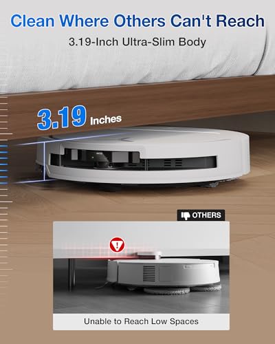 ECOVACS DEEBOT T50 MAX PRO Omni Robot Vacuum and Mop, 18,500Pa Suction, 18mm Auto-Lift, ZeroTangle &TruEdge 2.0, AIVI 3.0 Obstacle Avoidance
