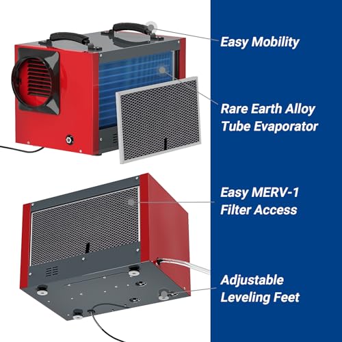 Abestorm Crawl Space Dehumidifier with Pump, Large Space Commercial Dehumidifier - Smart Home Appliances