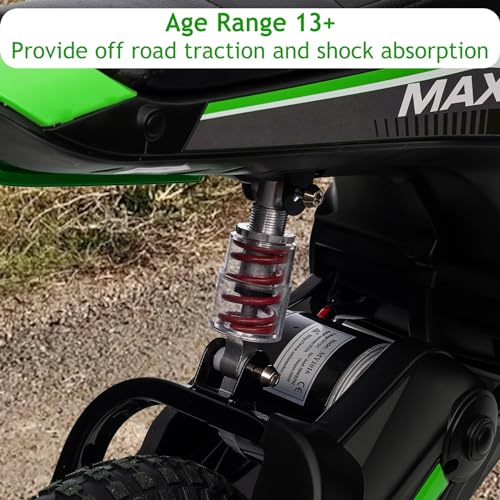 Kids Electric Dirt Bike for 6-12 Years, 24V 350W Electric Motorcycle, 3 Speed Modes, Top Speed 14.29 Mph, Max Weight 135 Lbs, Safe and Shock Proof