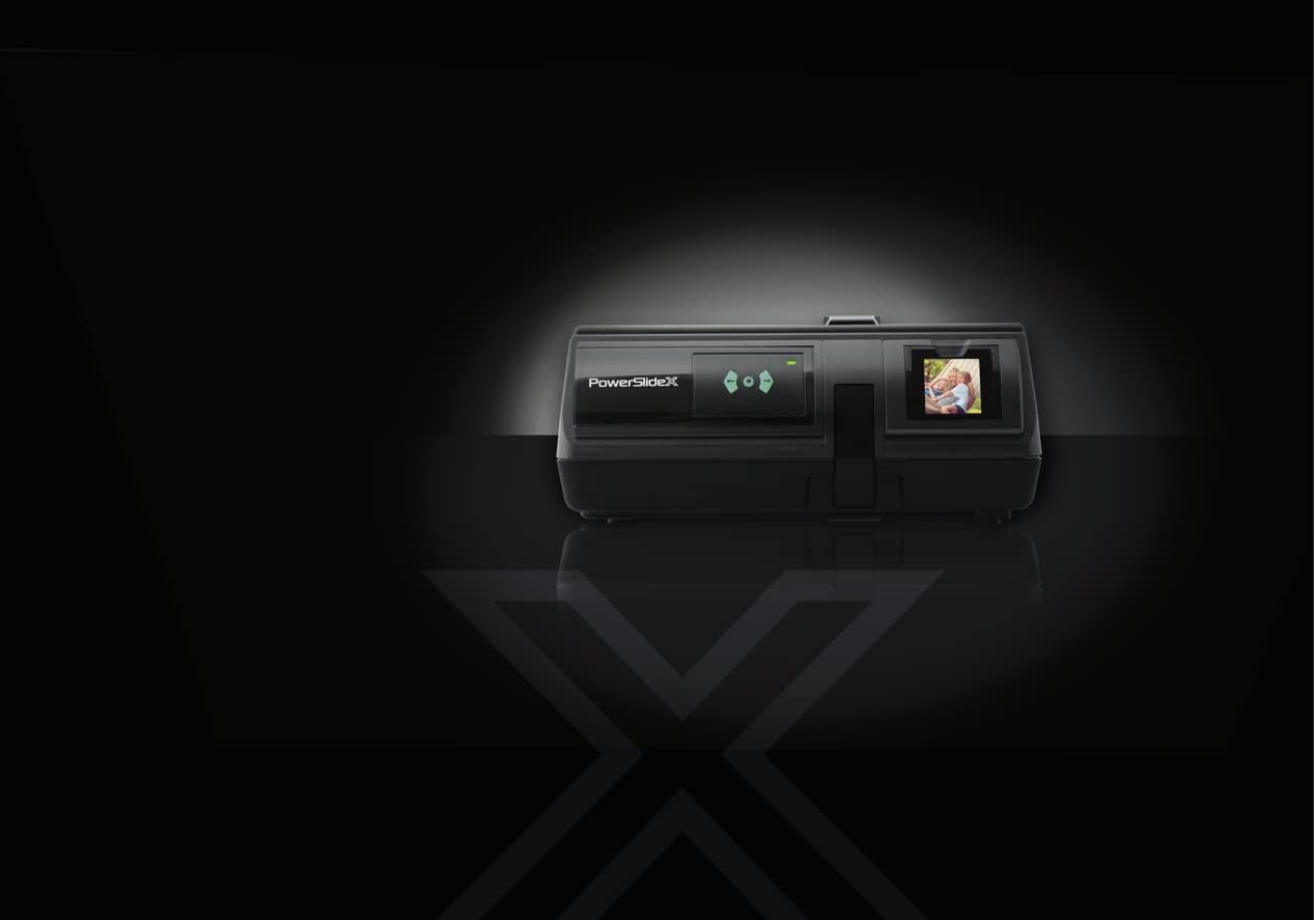 Pacific Image PowerSlide X 135 Slide Scanner. Auto Batch Scan Mounted Slides. Maximum 50 Slides/Batch Scan. 10000 dpi/48-bit Output. 4.2 Dynamic