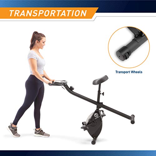 Marcy Foldable Upright Exercise Bike with Adjustable Resistance for Cardio Workout & Strength Training - Multiple Styles Available