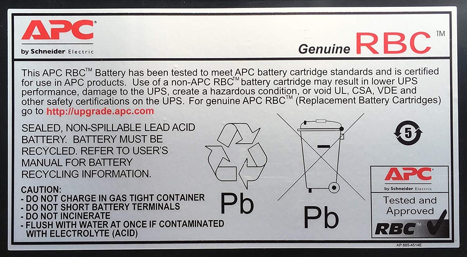 APC UPS Battery Replacement, APCRBC124, for APC UPS Models BX1500M, BR1500G, BR1300G, SMC1000-2U, SMC1000-2UC, BR1500GI, BX1500G, SMC1000-2U