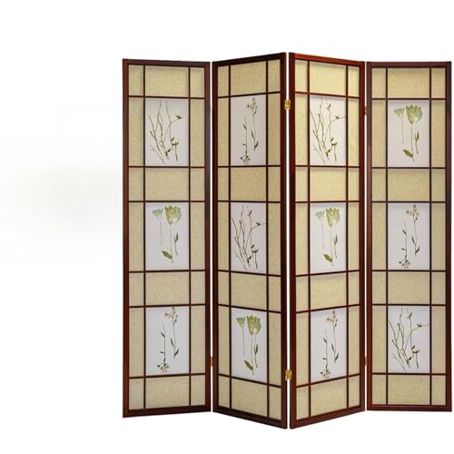 Legacy Decor 3 Panels Room Divider - Portable & Foldable Freestanding Room Privacy Screen - 71” Tall Botanical Floral Dressing Screen