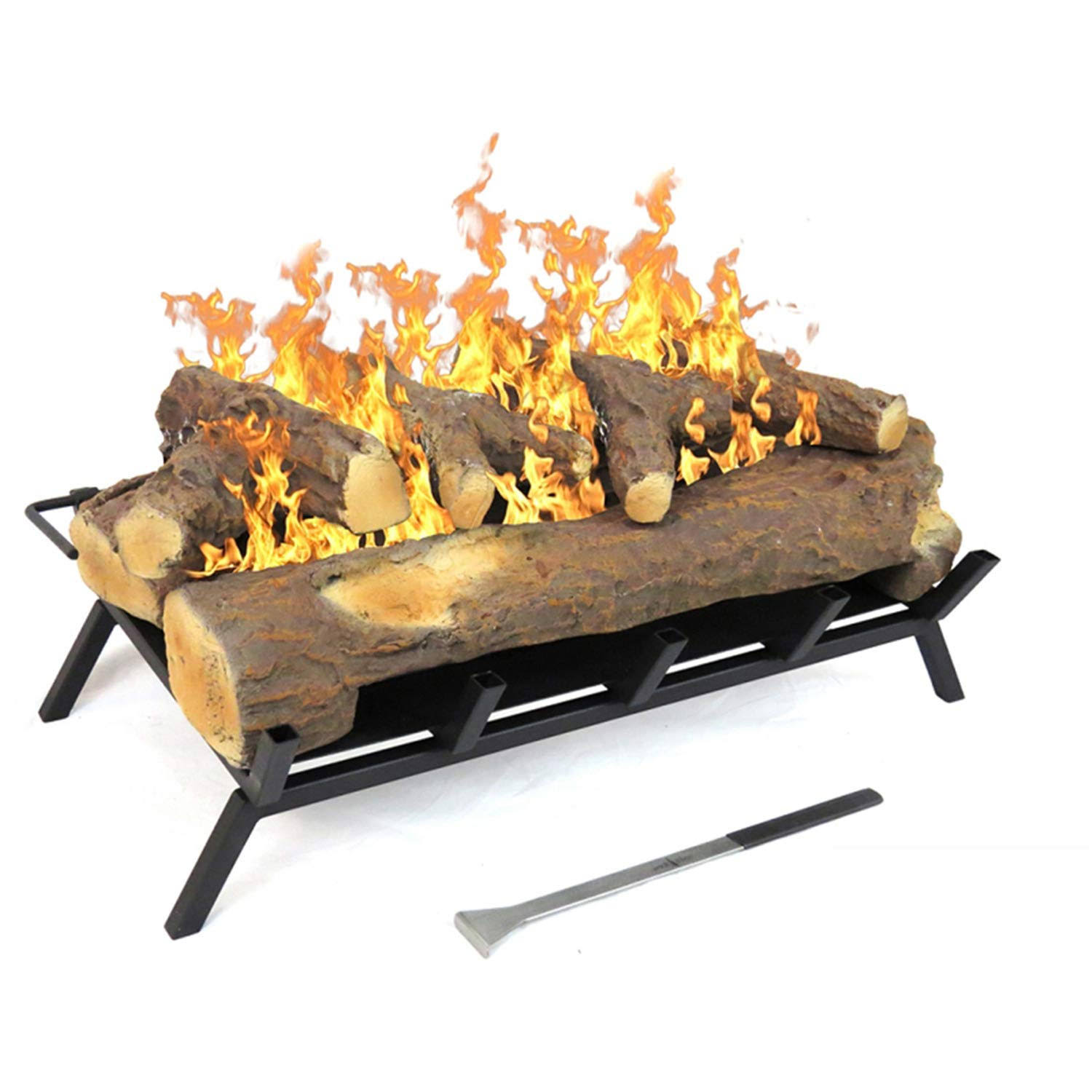 Regal Flame 24x22 Convert to Ethanol Fireplace Log Set with Burner Insert from Gel or GAS Logs