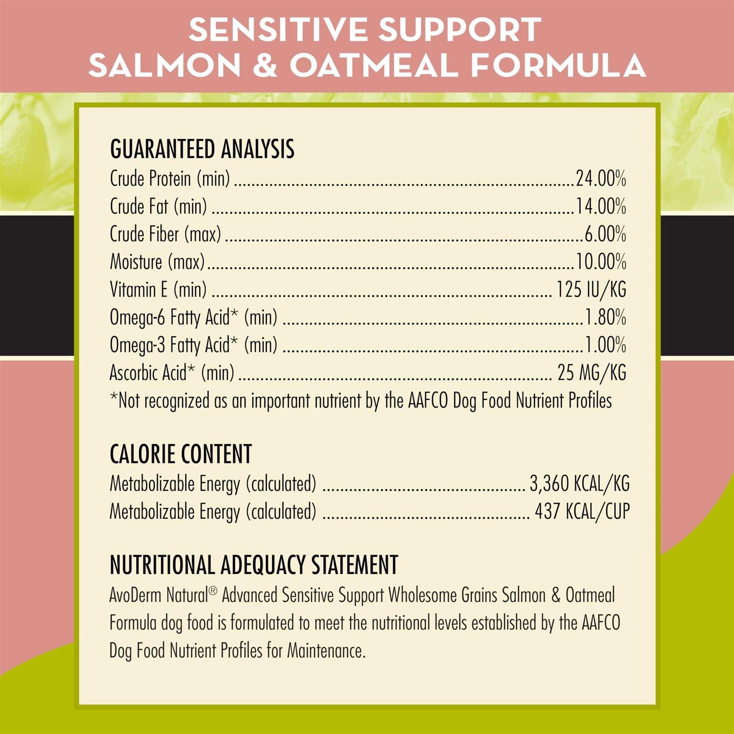 AvoDerm Advanced Sensitive Support Salmon &amp; Oatmeal Formula Dry Dog Food - Pet Supplies online store