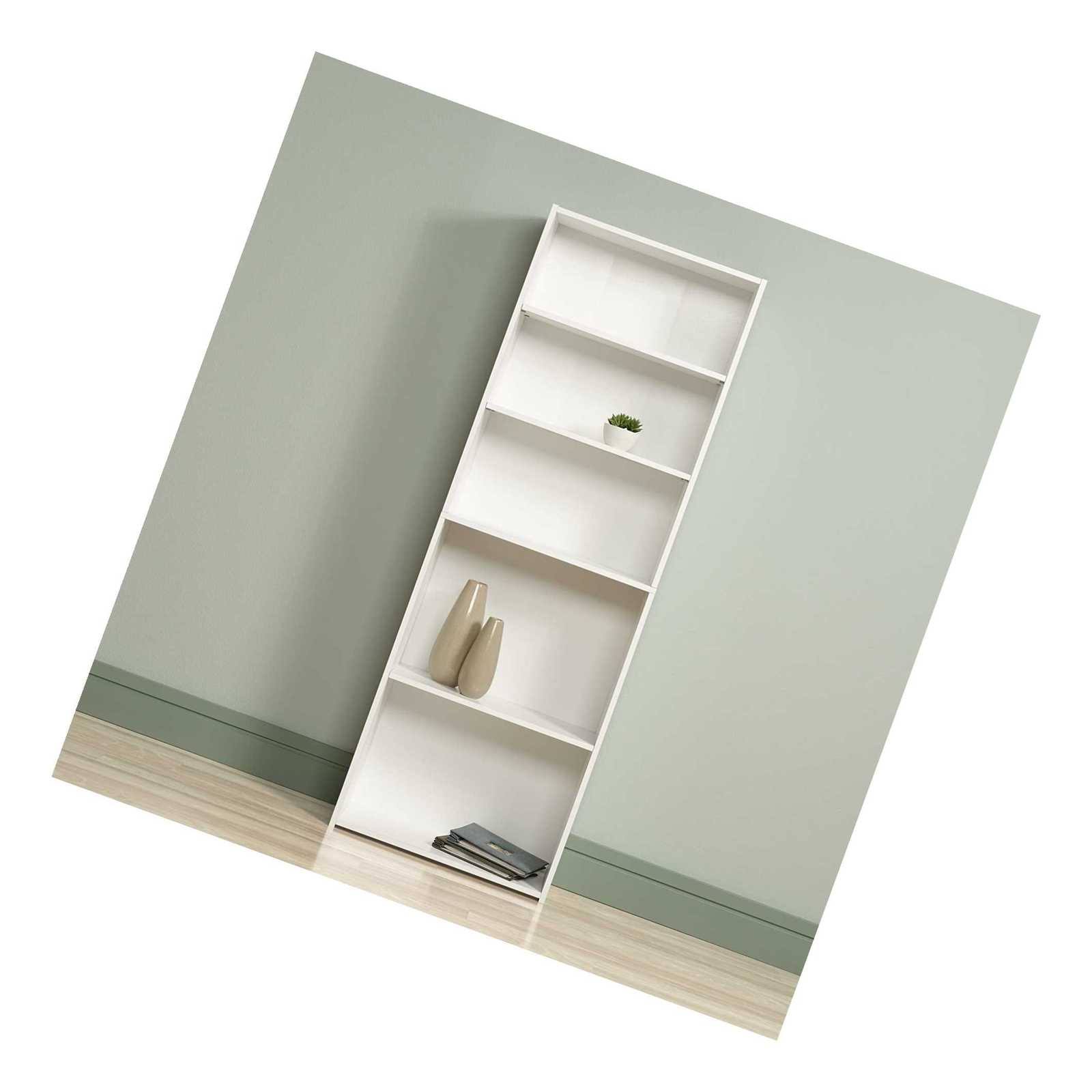 Sauder Beginnings 5-Shelf Bookcase, Soft White Finish