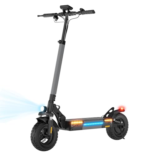 Electric Scooter, 1000W/800W/750W Powerful Motor, 28/25 MPH & 28/25 Miles, 10"/9.3" Pneumatic Tires, Dual Brakes & Dual Shock Absorbers