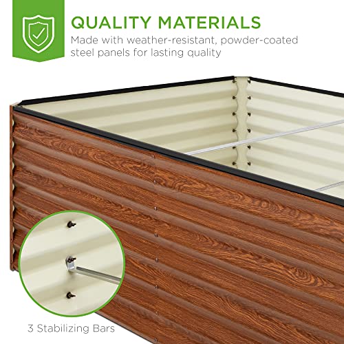 Best Choice Products 8x4x2ft Outdoor Metal Raised Garden Bed, Deep Root Planter Box for Vegetables, Flowers, Herbs