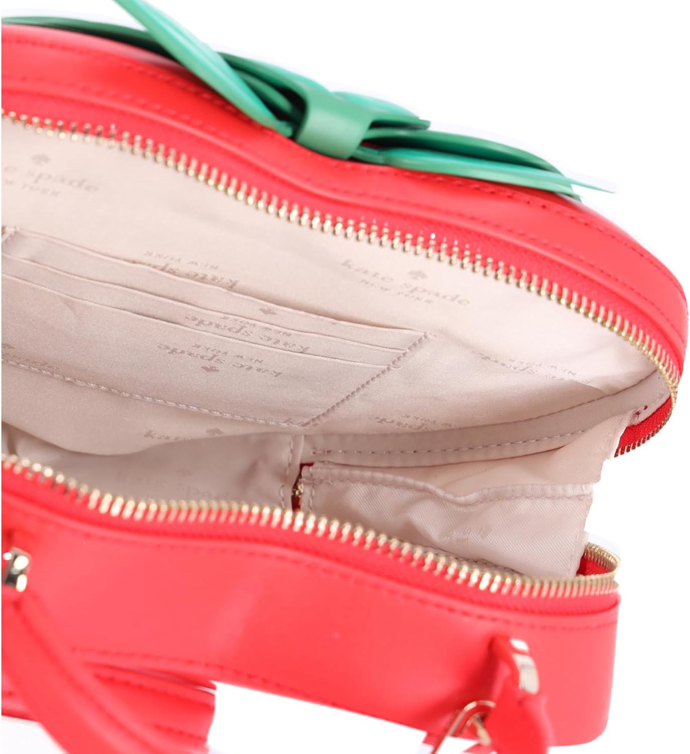 Kate Spade 3D Strawberry Crossbody Puffy Summer Berry Leather Bag Novelty