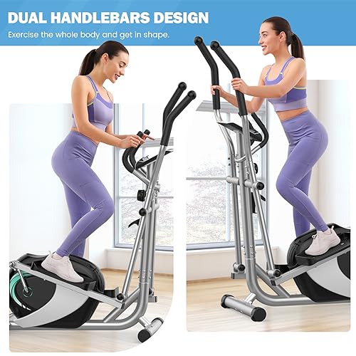 Elliptical Exercise Machine, Dripex Magnetic Elliptical Machine for Home, Hyper-Quiet Elliptical Training Machines w/ 6KG Flywheel