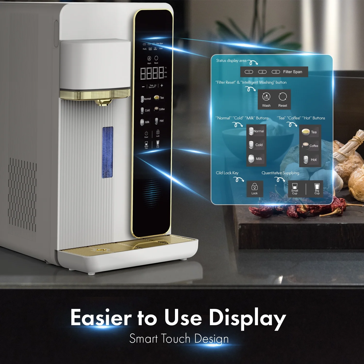 TRITON H2O Countertop Reverse Osmosis System, 5 Stage Purification, Hot and Cold Water Dispenser, RO Filtration, 3:1 Pure to Drain