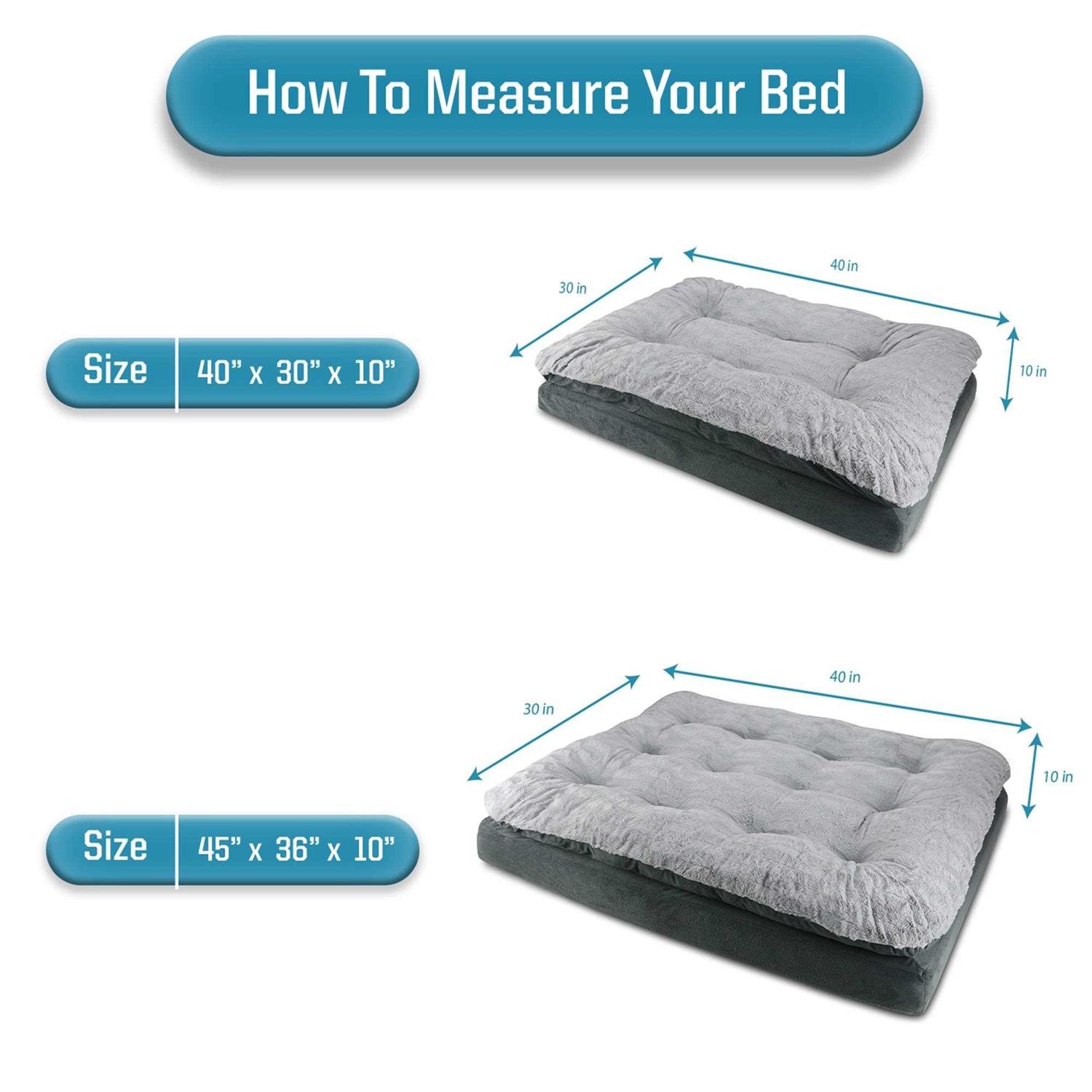 Canine Creations Arlee Pillow Topper Rectangle Pet Dog Bed - Pet Supplies online store