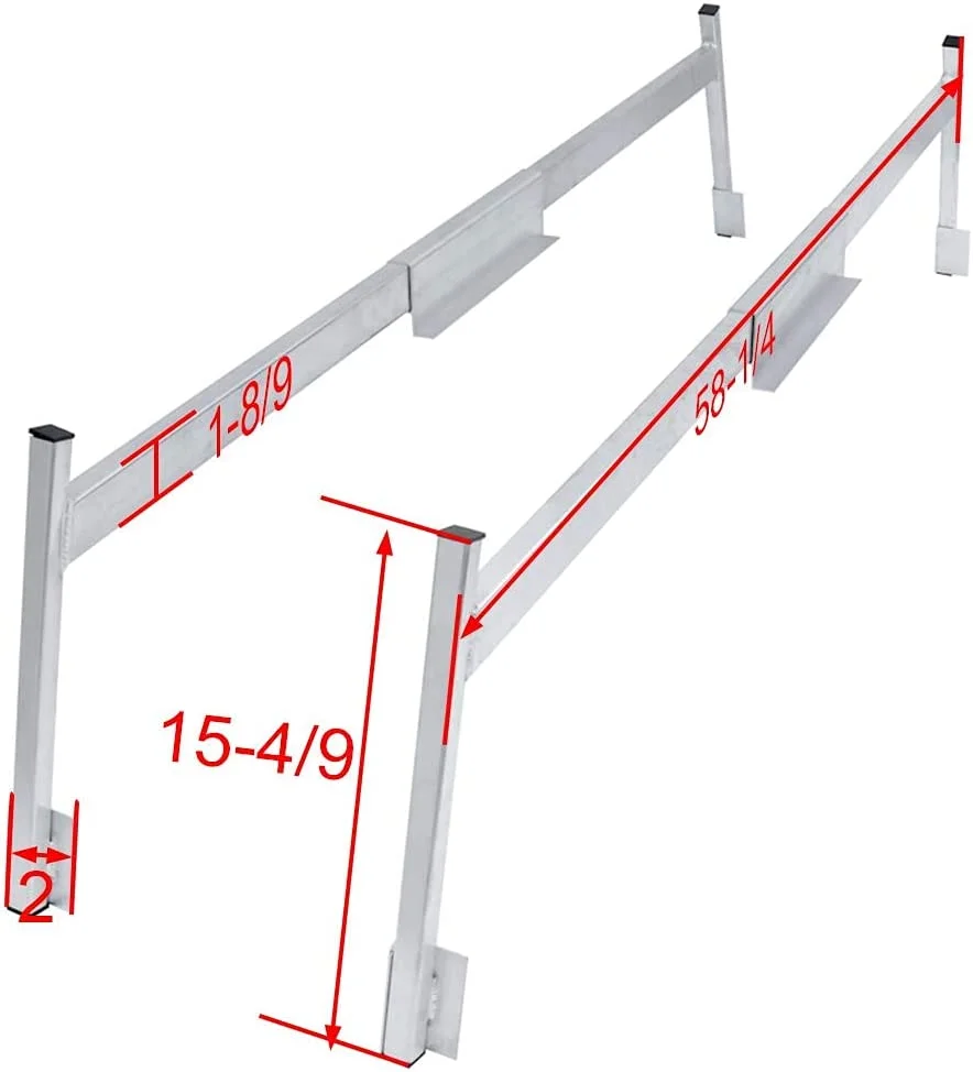 NIXFACE Truck Cap & Topper Ladder Rack Universal Aluminum Heavy Duty