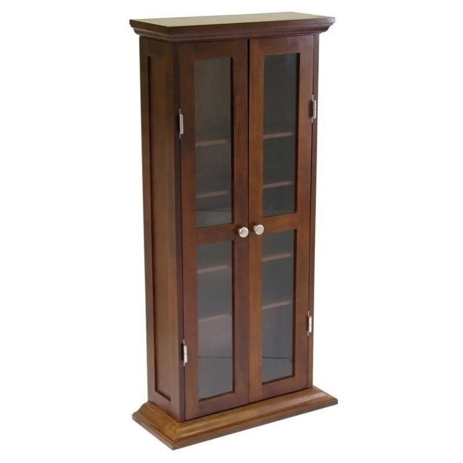 Pemberly Row 45" CD DVD Media Storage Cabinet in Walnut