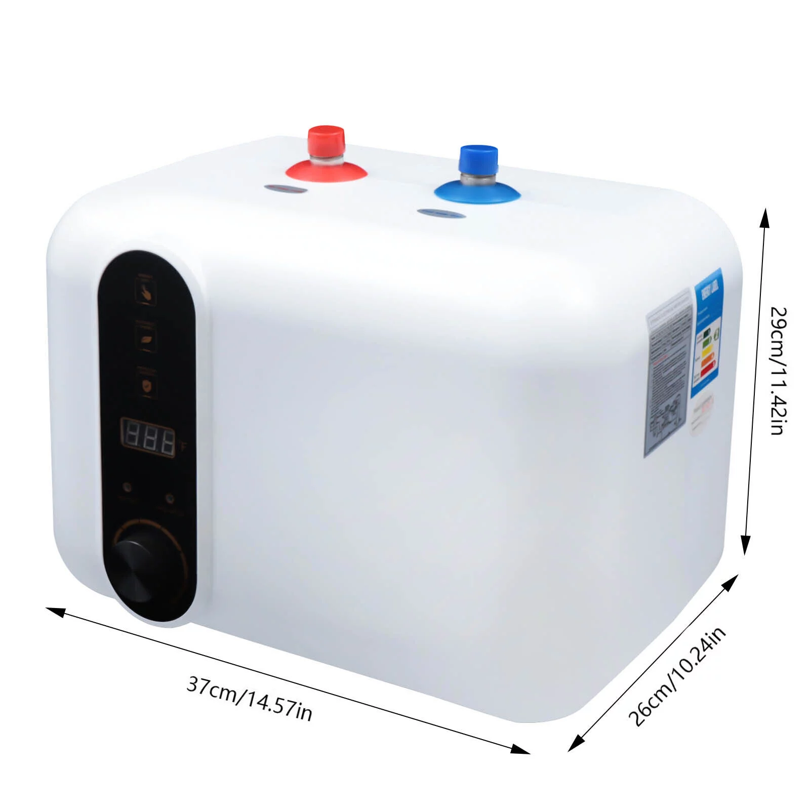 DENSET Instant Electric Hot Water Heater Shower Compact Mini-Tank Storage RV 10L 1500W Electric Hot Water Heater 110V Compact Mini-Tank Storage