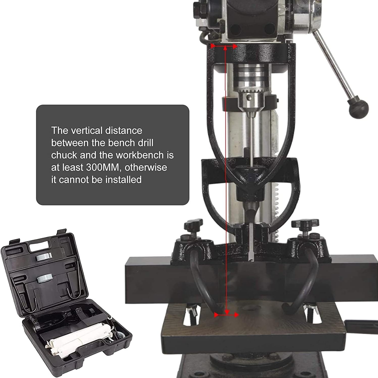 TZUTOGETHER Bench Drill Locator Set for Mortiser Circles/Square Hole Chisel Drilling Machine