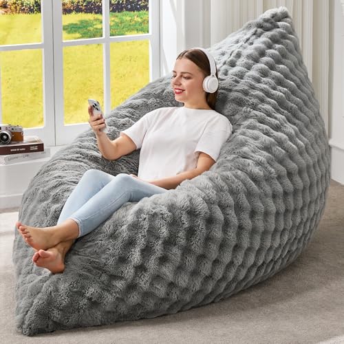 Hobestluk 3 in 1 Bean Bag Chair Giant Bean Bag Chairs Convertible Bean Bag Floor Cushion with Machine Washable Cover