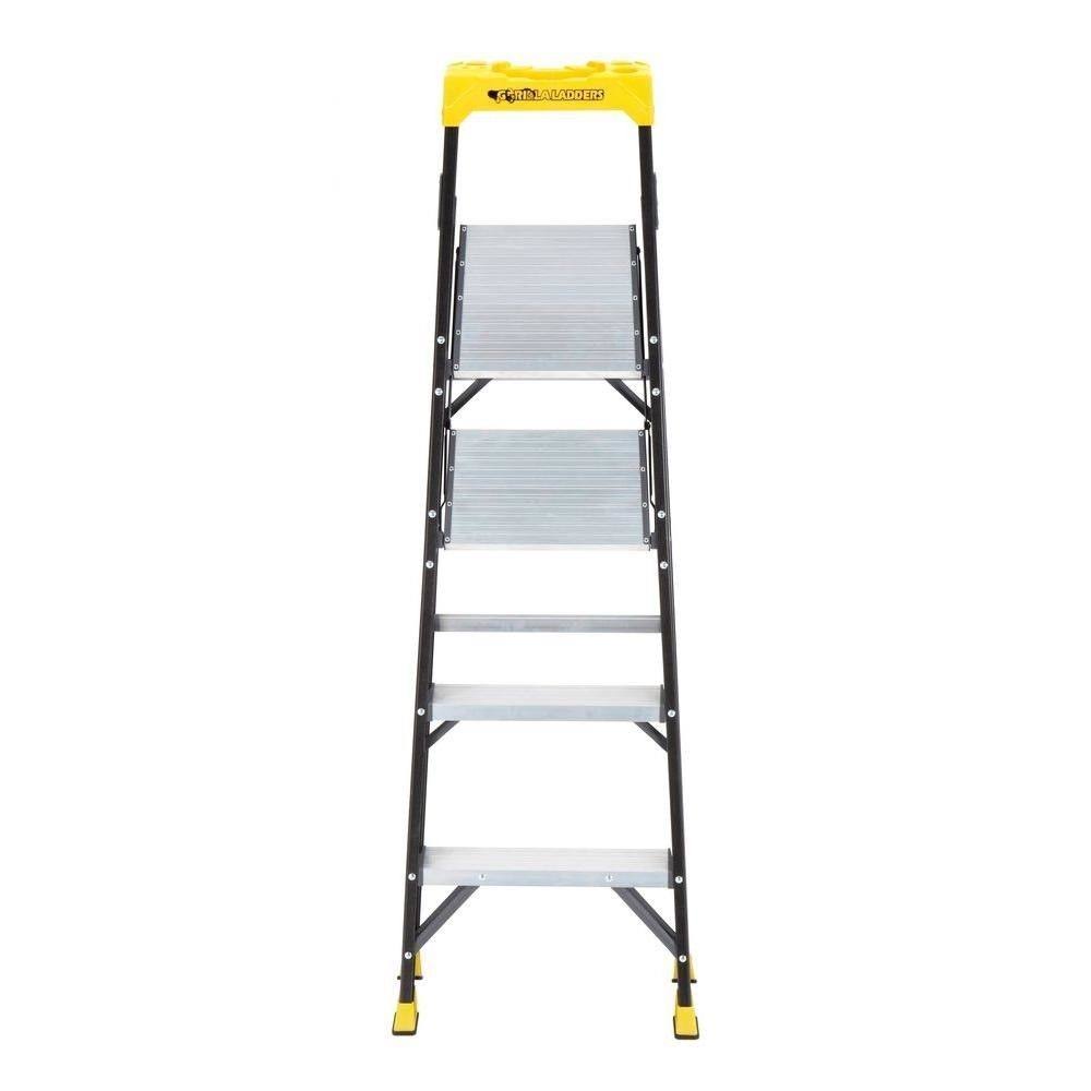 Gorilla Ladders 5.5 ft. Fiberglass Hybrid Ladder with 250 lbs. Load Capacity Type I Duty Rating