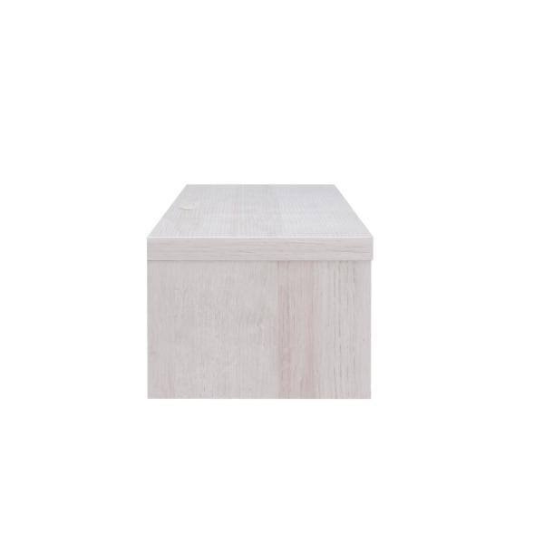 Furniture of America Eponine 60 in. White Oak Wall Mounted TV Console