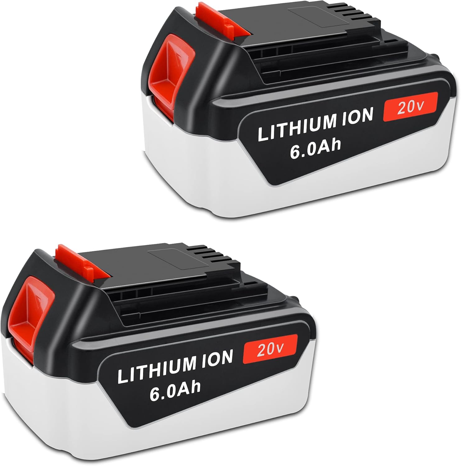 Rocivic 2 Packs 6.0Ah 20V LBXR20 Replacement Battery for Black and Decker 20 Volt Max LB20 LBX20 LBX4020 LB2X4020 LBXR2020 LB2X4020-OPE Cordless Tool