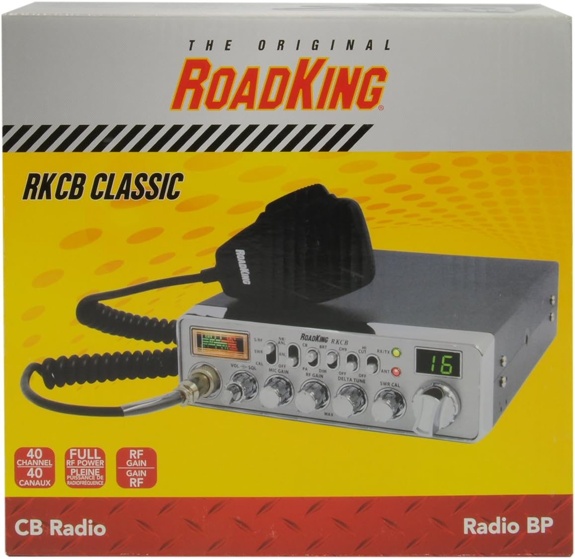 RoadKing RKCBCLASSIC 40 Channel Classic CB Radio with Large Digital Display and Illuminated SWR/RF Meter