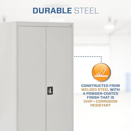 Sandusky Lee EA4R362472-02 Welded Steel Elite Storage Cabinet with Adjustable Shelves, 24" Length x 36" Width x 72" Height, Charcoal