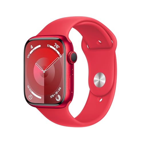 Apple Watch Series 9 [GPS 45mm] Midnight Aluminum Case with Midnight Sport Band, S/M (Renewed) - Radiant Selections
