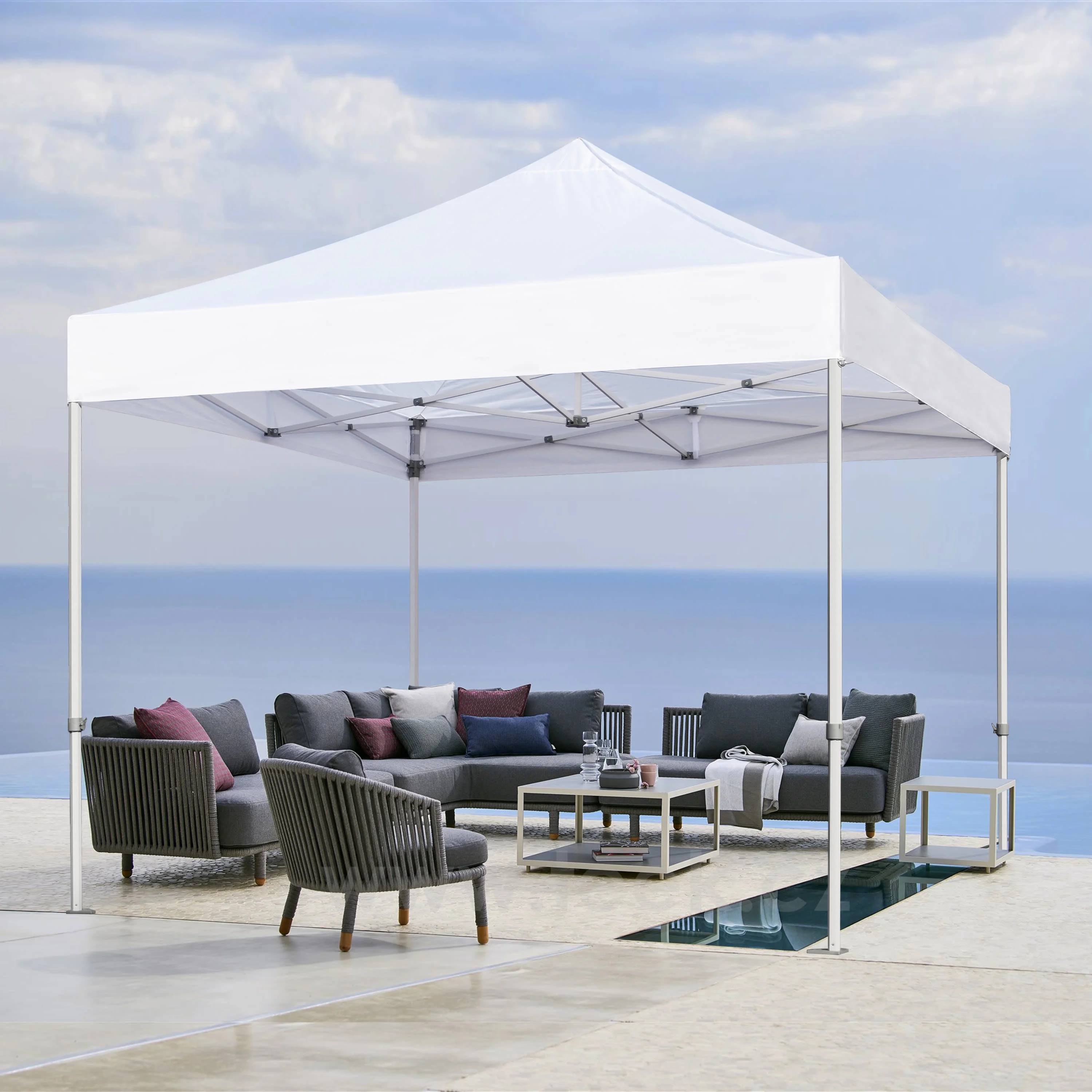 Eurmax 5x5 Pop up Canopy Outdoor Heavy Duty Tent,Sandy