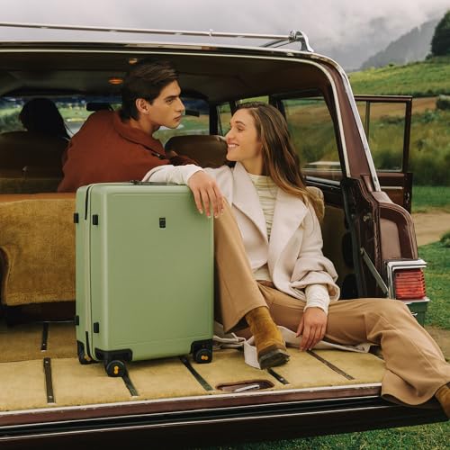 LEVEL8 Hard Shell Carry on Luggage Airline Approved, Carry-on Suitcases with Wheels, Lightweight Luminous Textured Hardside Travel Bag with Tsa Lock