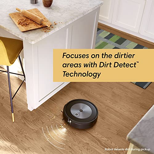 iRobot Roomba j7 (7150) Wi-Fi Connected Robot Vacuum - Identifies and avoids Obstacles Like pet Waste & Cords, Smart Mapping, Works with Alexa