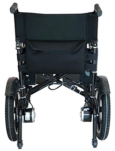 Foldable Lightweight Heavy Duty Lithium Battery Electric Power Wheelchair Multi Terrain Easy Travel (Blue EW)
