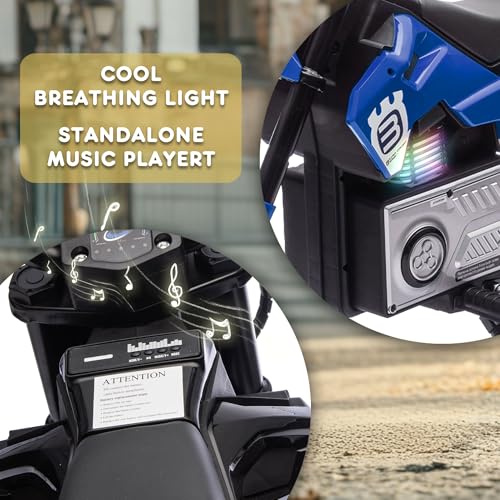 24V 8AH Electric Dirt Bike, Kids Ride On Motorcycle with 200W High Speed Hub Motor, 90 Min Usage, Powered Off-Road Bike withShock Absorber