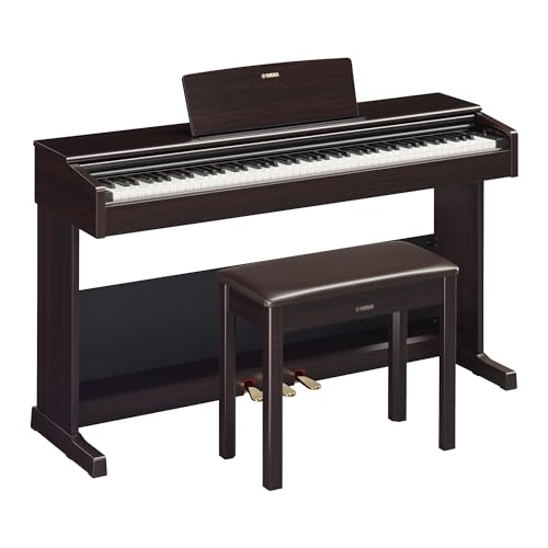 Yamaha Arius, 88-Key Weighted Action Digital Beginner and Intermediate Players, Dynamic Response, Grand Piano Sound, 3-Pedal Unit, Upright Design