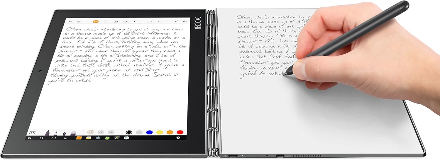 Lenovo Yoga Book - FHD 10.1" Android Tablet - 2 in 1 Tablet (Intel Atom x5-Z8550 Processor, 4GB RAM, 64GB SSD), Gunmetal, ZA0V0035US