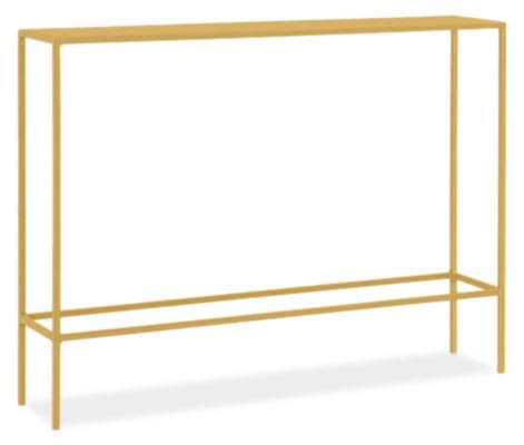 Room u0026 Board | Modern Slim Console Table 8D 40W 29h in Saffron Yellow