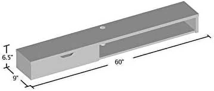Modern Wood Floating TV Stand For Tvs Up To 60" In Cappuccino